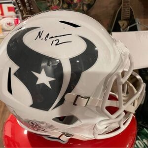 Nico Collins autographed STS Houston Texans Full Size Helmet w/Beckett COA